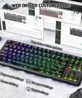Top Shelf Wireless Mechanical Keyboard With Blazing 8k Polling Speed And A Rock Solid 10000Mah Cell Mounted On A Clever Dot Matrix Panel Plus Dope 168 Million Rgb Backlights For Your Pro Gamer Desk Rig with customizable web driver settings.