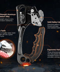 UIAA CE Certified Rope Ascender Aluminum Alloy Climbing Gear for Rappelling, ergonomic design with sharp teeth and safety catch