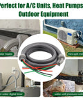 Six Foot Liquid Tight Conduit Kit Pro Grade with electrical whip, connectors, wires, suitable for AC and outdoor equipment installations