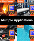 Infrared Temp Gun With 50 to 1 Distance Ratio Measures Minus 58F To 2732F Laser Temperature Tool for multiple applications