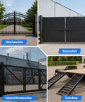 Seven Inch Weld On Barrel Hinges With Grease Zerks Built Like A Tank From Solid Carbon Steel For Heavy Duty Metal Gates And Trailer Ramps That Handle Nine Hundred Pounds And Take No Guff, shown on multiple gate and ramp types.