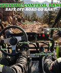 Intuitive control panel of gas powered go kart for adults and kids with premium steel tubular frame off road kart.