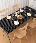 Waterproof Elastic Fitted Vinyl Table Cover 30x72 With Flannel Backing, Durable Outdoor Tablecloth For Picnic And Camping, Black