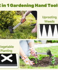 Two Pack 2 In One Weed Puller Tool Set 17 Inch Manual Weeding Rake And Garden Hoe for yard and garden beds use