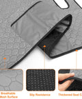 Heavy Duty Golf Cart Seat Covers With Four Front Pockets And Non Slip Bottom Universal Fit For Ezgo Yamaha Club Car Two Seater, grey padded mesh.