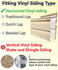 Illustration of horizontal vinyl siding types, suitable for Vinyl Siding Hooks Hanger 10 Pack No Drill Quick Install For Hanging Outdoor Decor