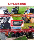 Hour Meter With Maintenance Reminder And Data Storage For Lawn Mower Chainsaw Dirt Bike Motorcycle And Marine Equipment Automatically Tracks Total Run Time When Spark Plug Signals Wake It Up And Lets You Reset The Timer on red digital meter with application images