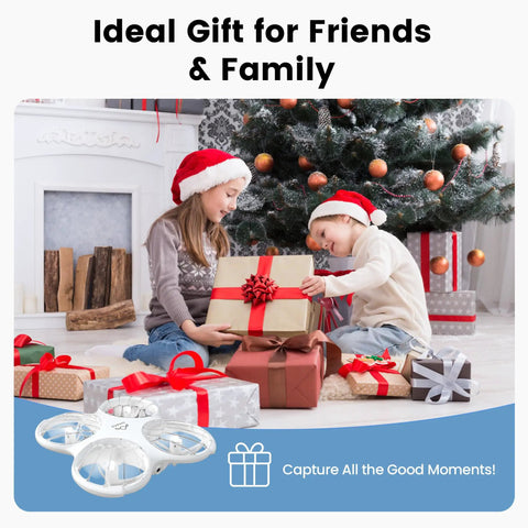 Dope RC Drone For Kids And Adults With 1080P HD FPV Camera Real Time Video Via App LED Lights Propeller Guards displayed as gift