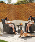 Privacy Screen Made Of Bamboo Reed Fencing For Patio And Backyard Hangout, 4 Feet High Outdoor Privacy Barrier in garden setting