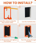 Installation steps for Low Voltage Mounting Bracket 1 Gang Pack Of 12 For Single Gang Wall Plate Install Hassle Free Setup For Phone Lines Ethernet Cables HDMI Coax And Speaker Cables Includes Built In Cutout Template And Corner Mark Holes.
