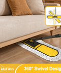Pro Level Heavy Duty 36 Inch Commercial Dust Mop With Adjustable Telescoping Handle Industrial Janitor Broom under couch.