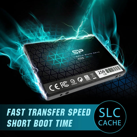 256GB 2.5 Inch SATA III SSD With 3D NAND A55 SLC Cache For Rocket Fast Boots Snappy Multitasking Ultrabook Ready Performance Upgrade Perfect For Gaming Rigs Creative Pros And Daily Drivers Seeking Longer Lifespan