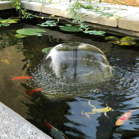 All In One Pond Filtration System With 660GPH Fountain Pump Kit creating water feature in koi pond with 40W corded electric pump