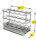 Slide Out Coffee Pod Holder And K Cup Organizer For Narrow Cabinets, Slim Pull Out Rack, measurements, chrome finish