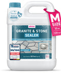 Heavy Hitter Penetrating Stone And Concrete Sealer One Quart Natural Finish Water Stain Repellent Shield For Patios Walkways Workhorse Silane Siloxane Formula Shutting Out Freeze Thaw Damage Indoors Outdoors in a 32 oz container.
