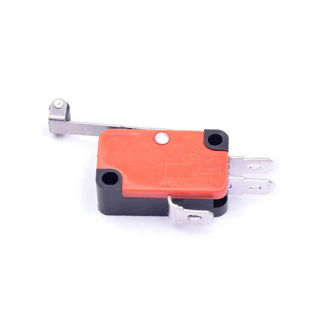 Close-up of Six Pack Micro Limit Switch V-156-1C25 Long Hinge Roller Momentary SPDT Snap Action for Arduino Projects