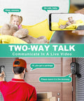 Wireless Security Camera For Outdoor And Indoor Use, 2K Battery Powered With AI Motion Detection, Two-Way Talk feature