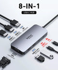 USB C Docking Station Beast For 3 Monitor Setup With Dual HDMI And DisplayPort Plus VGA, 100W PD Charging, Plug And Play