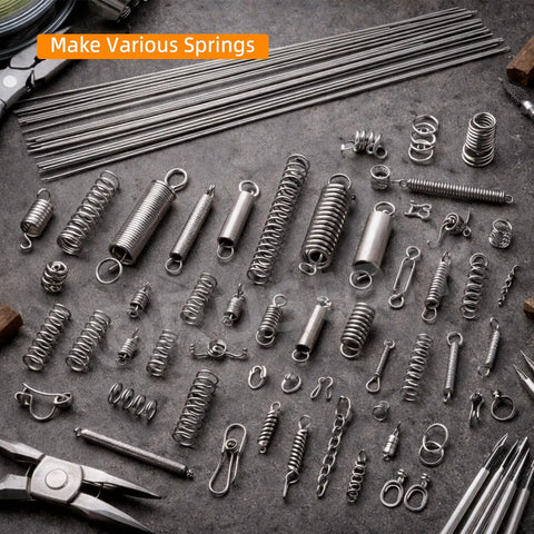 Stainless Steel Spring Wire Kit 30 Pcs 1mm 0.039in straight full hard wire for DIY crafts, model cars, fishing, 400mm length.