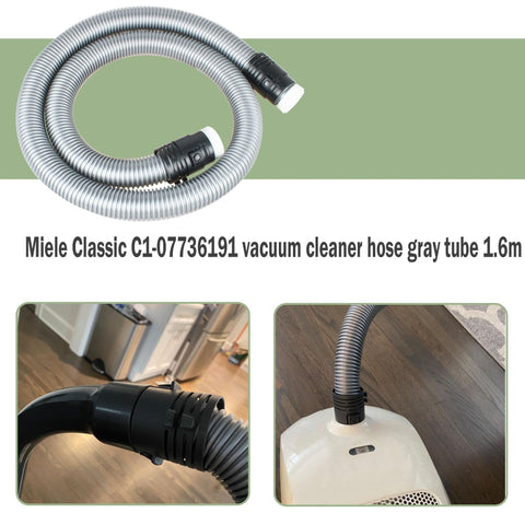 Flexible Vacuum Hose For Canister Cleaners 1.6m Replacement Tube Compatible With Miele C1 C2 S2000 Series 38mm Attachment