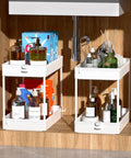 4 Tier Rolling Storage Cart Great For Tight Spaces On Wheels A Mobile Shelving Unit For Kitchen Bathroom Laundry Room White, under sink