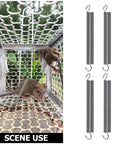 Heavy Duty Steel Mechanical Extension Spring For Mouse Cage 10 Pack Dual Hook Tension Springs 7mm OD X 0.8mm Wire Built To Last Door Closure Component Resistant To Bending And Wear attached to cage with mice