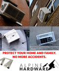 Universal Window Air Conditioner Bracket Heavy Duty Support For 12000 BTU To 24000 BTU Units Installed, Preventing AC Falls.