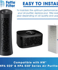 Honeywell G Series Air Purifier Replacement Filter Pack Of 2 For HPA020 HPA030 HPA075 HPA080 HPA175 HPA180 Easy Fit Fresh Air Upgrade Comparable To HRF G1 G2 No Fuss Install Long Lasting Filtration DIY Friendly displayed with compatible air purifiers