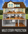 Real Deal Floor Underlayment With No Sweat Moisture Barrier Delivers Two Massive Rolls Covering Four Hundred Square Feet Total At 3mm Thick To Silence Footstep Echoes And Level Laminate Vinyl Hardwood Surfaces Pack Of Two, shown in multi-story home layout.