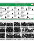 516Pcs Computer Screw Kit With 6-32 And M3 Standoffs in case, carbon steel, black zinc plated, screws for SSDs, fans, graphics cards.