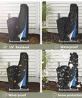Water Softener Cover With Split Zipper And UV Shield Outdoor Brine Tank Cover Waterproof All Weather Protection 64 Inch Black