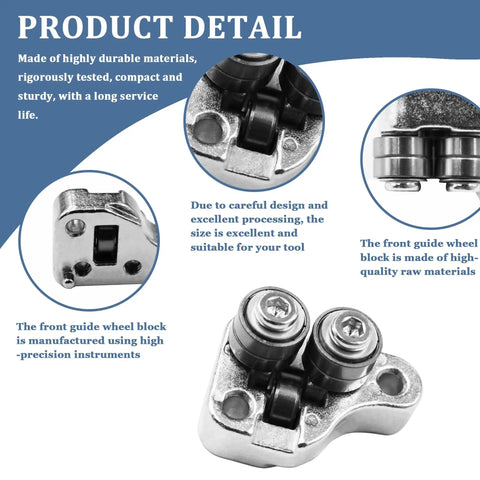 Dope Front And Rear Guide Roller Kit For Deep Cut Bandsaws 6232 20 6238 20 2729 22 2729 20 2729 21 Replacement Parts For Smoother Blade Alignment And Tracking, steel roller close-up
