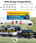 Wireless 1080P Backup Camera Monitor With Built In RV Tire Pressure Monitoring System TPMS Four Sensor Kit image