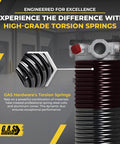 Right Side Garage Door Torsion Spring 234x2x25 For Easy Replacement Precision E Coating 5 Year Warranty Minimum 30 000 Cycles Black Cone Finish