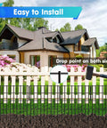 No Dig Fence For Dogs And Small Pets 28 Ft Long 17 In High Metal Barrier Panels With 1.2 Inch Gap Guard installed in garden