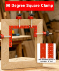Eight Piece Aluminum Corner Clamps Set For Fine Woodworking Projects Precision Cnc Machined 90 Degree Square Jig Tools For Cabinets Drawers Slick Carry Case Included Badass Grip Accuracy Top Shelf Gear with laser engraved scale.