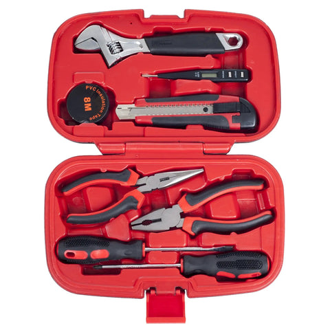 Essential 9 Piece Home Tool Kit With Adjustable Wrench Screwdrivers Pliers And More For Home Office And Car Use A Handy Starter Set Great For New Renters And Everyday DIY Fixes