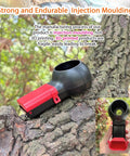 No Mess Drill Dust Collector with black and red design on tree, injection molded plastic