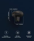 Heavy Duty Solid Metal Core Cabinet Knobs 10 Pack Black Iron One And One Quarter Inch Hardware For Cabinets And Drawers Built To Last