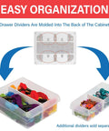 Heavy Duty Plastic Drawer Cabinet For Garage Organization And Craft Storage, dividers and storage bins for small items