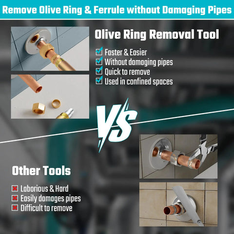 Effortless Half Inch Compression Sleeve Puller Tool For Ferrule Removal Without Damage Corrosion Resistant A3 Steel