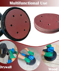 Pro Grade 9 Inch Drywall Sanding Discs Set Bulk Pack With Hook And Loop Backing Six Hole 50 Discs Include 60 80 120 150 And 240