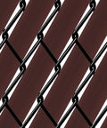 Brown Chain Link Fence Tape Roll 250 Ft By 1.85 In Privacy Strip with Fasteners installed on fence for outdoor privacy