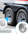 Beefy Four Pack 2.72 Inch Trailer Axle Dust Cap Cups Grease Covers For Dexter EZ Lube 7000 To 8000 Lb Axles on double wheel trailer