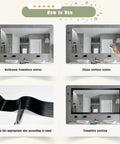 Steps to use Self Adhesive Wood Grain Repair Tape 2.4 Inch By 15 Foot Red Oak Finish in bathroom