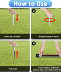 How to use 12 Inch Stainless Steel Soil Sampler Probe With T Style Handle For Easy Soil Sampling In Garden Lawn And Farm