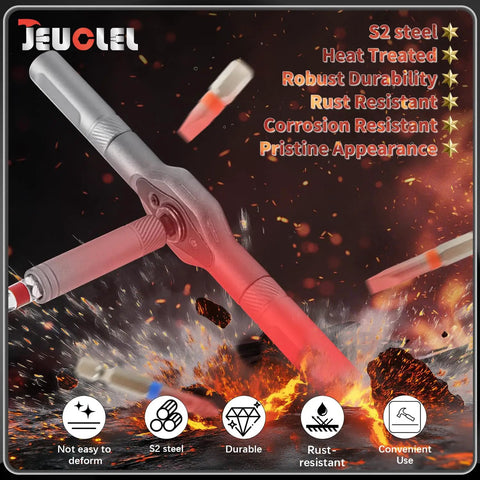 Huge Hit 33 in 1 Magnetic Screwdriver Set With Multi Bit Ratcheting Tool, Ergonomic T Handle Driver Featuring Long And Short Bits For PH Torx Hex PZ And More Ultimate Handyman Kit, S2 steel T-handle