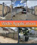 Cantilever Gate Rollers With Nylon Sliding Rollers And Covers For 4 Inch Round Posts And 2 3 8 Inch Or 2 1 2 Inch OD Chain Link Gate Frames Smooth Quiet Operation No Fuss Easy Install Durable Gate Rollers Pack Of 1
