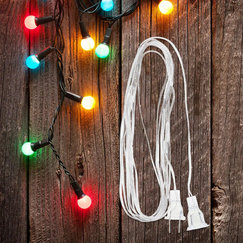 Clear Extension Cord Invisible Indoor Outdoor Light Extender 16 Feet Flexible Cord For LED Strips And Curtain Lights Multi Pack No Fuss Easy Plug Decor And Party Lighting