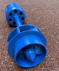 Blue Low Head Hydropower Turbine Generator 1kW 1.5kW 2kW Axial Flow System for Home or Farm Off Grid Ready Copper Winding Unit
